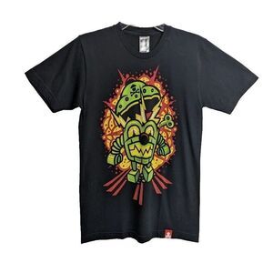 Johnny Cupcakes T-shirt Men Size Small Wind Up Toy Robot Explosion Graphic Art S